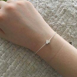 Bedelarmbanden rosé goud kleur glad hart armbanden voor vrouwen meisjes pulseras roestvrijstalen ketting armband femme statement juwelench