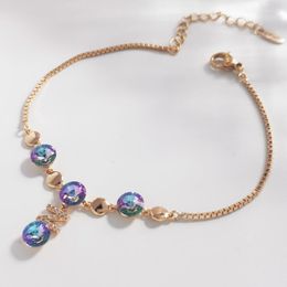 Bracelets porte-bonheur bijoux de créateur ronds pour femmes accessoires de luxe fabriqués avec cristal autrichien fille fête mariage Bracelet Bijoux cadeau