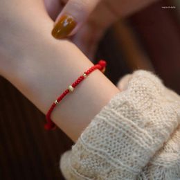 Bracelets de charme Ruifan cette année animale chanceux perles plaquées or chaîne de corde rouge à la main tressé tissé pour les femmes bijoux de mode YBR790