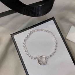 Bracelets à breloques Perles en argent sterling S925 sculptées Bracelet de mode Personnalisé pour petite amie Bijou de conception exclusif Vente exclusive7T4W