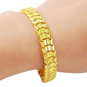 Bracelets de charme Saiye 2023 Bracelet plaqué or 24 carats 8mm Cadeaux cubains latéraux pour hommes Bracelets femmes