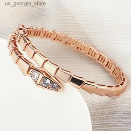 Bracelets de charme Sanke diamant bracelet moissanite bracelet bijoux de luxe pour femme 18K or rose plaqué argent bracelets de manchette femmes bijoux fille dame hommes paty birt