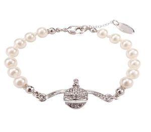 Bracelets Charmets Saturno Pearl Queen Bracelet with Logotipo de langosta Diseñador de brazaletes de lujo Cjeweler Bijoux para hombre Mens5434842