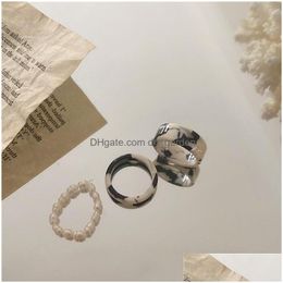 Bedelarmbanden Set 2021 Koreaanse Ins Hars Colorf Geometrische Ronde Ringen Voor Vrouwen Meisjes Snoep Kleur Eenvoudige Sieraden Geschenken Drop Dhgarden Dhc1D