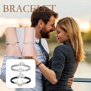 Bracelets de charme bracelet de lune sobre de sohne pour hommes bijoux bijoux zircon corde couple anniversaire cadeau réglable v0y6