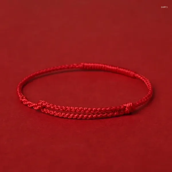 Bracelets de charme brillant U chinois Loong année corde rouge bracelet à la main pour femmes hommes accessoire de mode cadeau