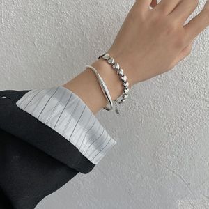 Charme Bracelets Sier Coeur Connecté Pour Les Femmes Simple Vintage Couture Bracelet Niche Conception Cool Bijoux Drop Delivery Dhrvb