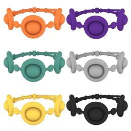 Bedelarmbanden Silicone Push Bubble Zintuiglijke Speelgoed Decompressie Speelgoed Puzzels Anti-stress Polsband Eindeloos Herbruikbaar Wasbaar Drop