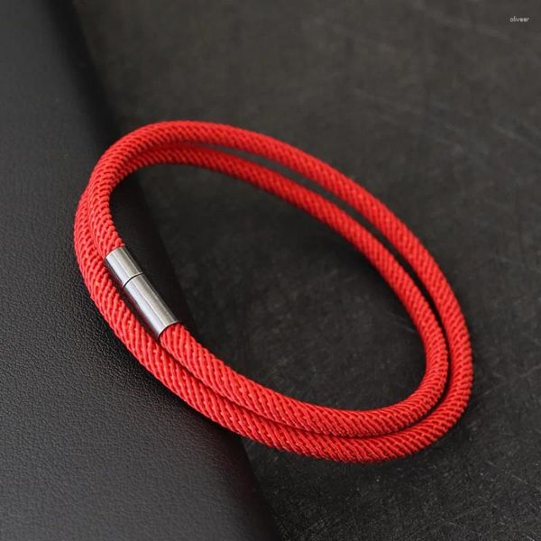 Pulseras con dijes Diseño simple 4 mm Milán Pulsera de doble cuerda Negro Gancho fácil Para hombre Mujer Brazalete Braclet para amigo Amante Joyería