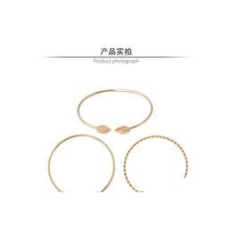Bracelets porte-bonheur ensembles géométriques simples 3 pièces/ensemble cadeaux de gravure accessoires de plage d'été Bracelet livraison directe bijoux Dhtli