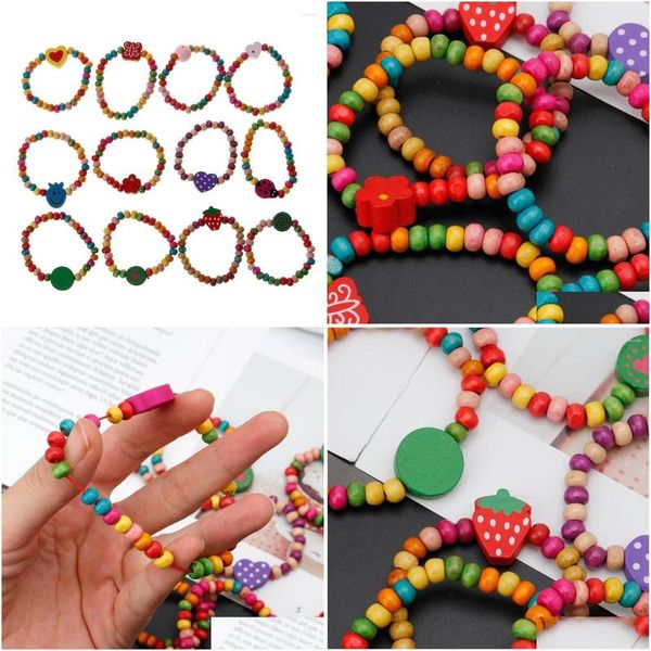 Bracelets de charme Kit de petites filles simples 12 pc