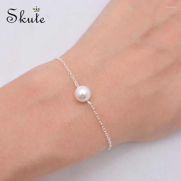 Bracelets de charme Skute Tempérament Imitation Perle Pour Femmes Dainty Minuscule Perle Bracelet Mode Filles Bijoux Pulseras Mujer En Gros