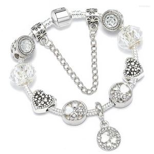 Bracelets porte-bonheur Offre spéciale Couleur argent pour femme Convient à la vie originale des bracelets d'arbre Amant Bijoux Cadeau 17 StylesCharm Inte22