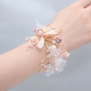 Bedelarmbanden Lente Boheemse Parelkroon Hawaiiaans Strand Bloemenslinger Super Fee Romantische Vlinderbloem Hoofddekselset