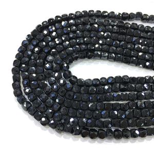 Bedelarmbanden vierkante zwarte spinel kralen 4-5 mm natuurlijke edelsteen spacer sieraden accessoires maken diy ketting armband 15 inch fabriek