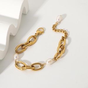 Bracelets de charme de perles en acier inoxydable femmes pulseras mujer bracelet bracelet kijoux de mode