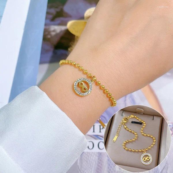 Bracelets de charme Bracelet en acier inoxydable doux symbole anneau pendentif pour femmes filles accessoires à la mode bijoux cadeaux