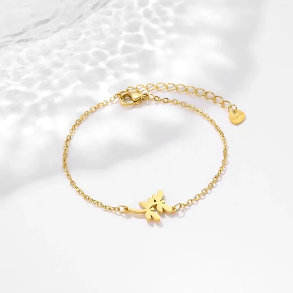 Bracelets de charme Bracelet libellule en acier inoxydable femme insecte géométrique cadeau de saint valentin accessoires en gros