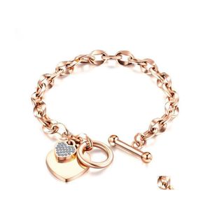 Bedelarmbanden roestvrij staal liefde hart voor vrouwen feest cadeau mode ketting armband sieraden groothandel tekst gegraveerde drop levering ott3s