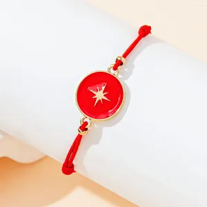 Bedelarmbanden ster maan kompas verstelbare elastische string armband voor vrouwelijke meisjes