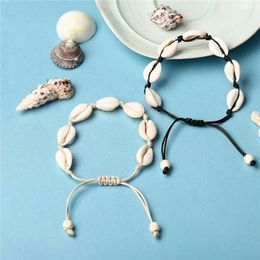 Bracelets de charme coquille ajustée à la main pour les femmes Fashion Fashion Casual Sea Coquilles de mer vintage Bracelet de plage de plage