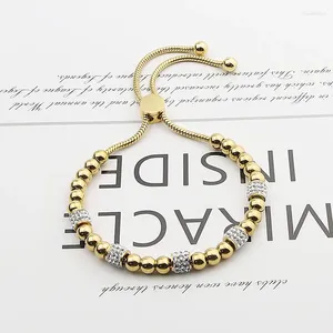 Bracelets de charme Super belle perle et cercle de Zircon taille ajustée femmes Bracelet titane acier bijoux cadeau pour enfants