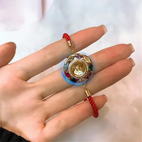 Bracelets de charme Thaïlande Longpo Temple Roue de transfert Bracelet réglable Bouddhiste Apporter bonne chance Santé Fortune Bijoux Cadeau Ami