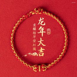 Bracelets de charme Tibétain Noeud Corde Rouge Protection Bracelet Bouddhisme Bonne Chance Tressé Pour Hommes Femmes Couple À La Main