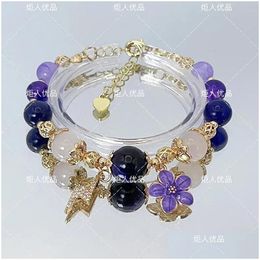 Bedelarmbanden tighnari naa hu tao dames armband genhin impact vrouw mode cosplay crystal chainbels cadeaus cadeaus armband drop deli dhmpn