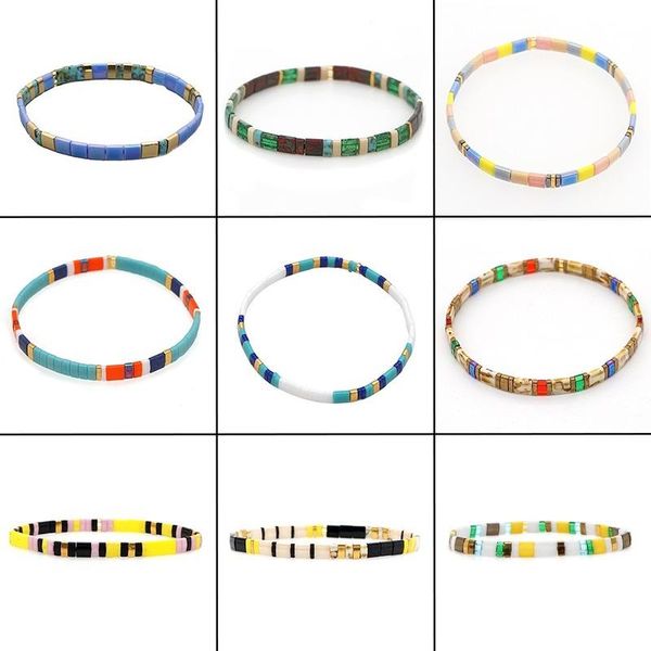 Bracelets de charme Tila pour femmes hommes unisexe Miyuki Pulseras bijoux mode 2021 bohème bijoux extensible en gros