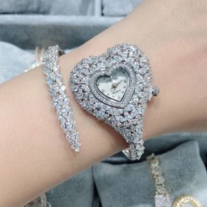 Charm Armbanden TIRIM Luxe Armband Horloge voor Vrouwen AAA Kubieke Zirkoon Kristal Bruiloft Bruidsfeest Manchet Armbanden Horloges Sieraden Femal Gift 231009