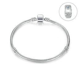 Charm Armbanden Top Kwaliteit Sier Basic Snake Chain Vrouwen Mannen Magnetische Sluiting Bangle Voor Europese Kralen Armband Sieraden Maken Drop Del Dh5Wa