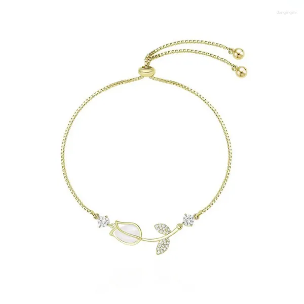 Bracelets de charme Bracelet rose Bracelet Ins Minority Design 2024 Opal Girlfriends Birthday Gift Bijoux