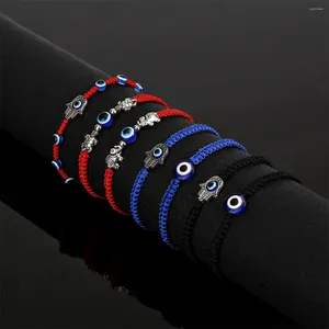 Bracelets de charme des yeux bleus turcs turks faits à la main tressés pour les femmes hommes rouges couleurs de fil couple couple