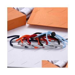 Bedelarmbanden uni lederen touwmode voor man vrouwelijke armband sieraden verstelbare bangle 5 kleur met doos drop levering dhokw