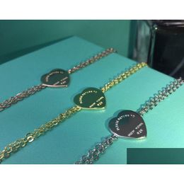 Bracelets de charme Design unique Bracelet de pêche à double coeur Le processus de placage d'or n'est pas facile à décolorer les allergies simples bijoux généreux C Otvrn