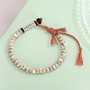 Bedelarmbanden unisex handgemaakte gevlochten bodhi kralen armband met boeddhistische mantra van zes woorden voor geluk vrouwen casual armband 15-26 cm pols