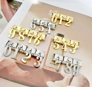 Bracelets de charme Uring 2024 Mode Date de naissance Cadeau pour maman Liens italiens Fit 9mm Bracelet Numéro Faire des bijoux de bricolage JH001-16