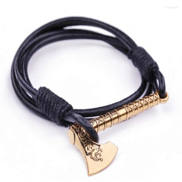 Bracelets de charme Viking Axe Forme Pendentif Bracelet Pour Femmes Hommes Conception Spéciale Personnalité Bijoux De Mode En Alliage De Zinc Goutte