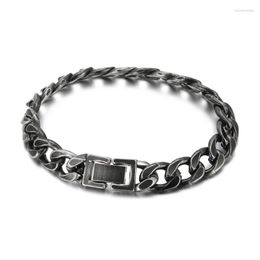 Bedelarmbanden Vintage Zwart Koel Heren Roestvrij Staal Cubaanse Link Chian Figaro Ketting Pols Voor Mannen Hip Hop Sieraden GiftsCharm Raym22