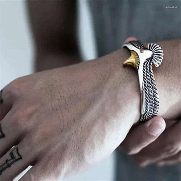 Bracelets de charme Vintage tibétain argent aigle bracelet bracelet pour femmes hommes élégant fête bijoux cadeau Sl457