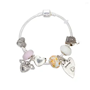 Bracelets de charme VIOVIA Design Pulcera Love Charms en forme de coeur pour les femmes DIY Perles Fit Bracelets originaux Surtidor Bijoux Cadeaux