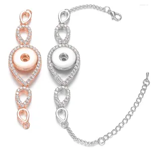 Bracelets de charme Vocheng Ginger Snap Femmes Exchange Bijoux Fit 18mm Bouton avec chaîne en acier inoxydable NN-753
