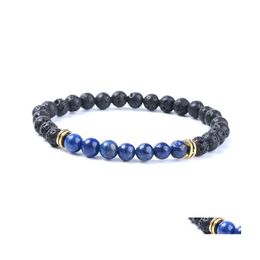 Bedelarmbanden vulkanische lava etherische oliediffuser natuursteen armband vrouwen yoga kralen handgemaakte kralen handreeksen voor mannen je dhlm5