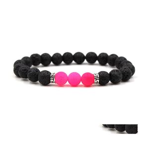 Bedelarmbanden vulkanische stenen lava rock armband voor vrouwen mannen 7 chakra yoga kralen etherische oliediffuser armband sieraden dhs drop de dhpn4