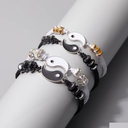 Bracelets de charme Bracelets Bracelets Cordon Cordon Cordon Braid Chine Chinese Chinois Tai Chi Pendre Amandite Amandite Amitié Amitié Luck Bijou Dhjmq