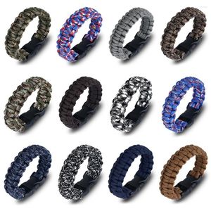 Bedelarmbanden wangaiyao handgeweven paraplu touwbeweging polsbandje rauwe armband buiten bergbekleding overleving camping spoed lifesav