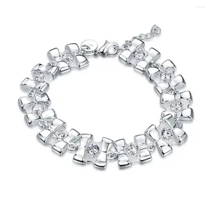 Bracelets à breloques bijoux de mariage, Bracelet à la mode pour femmes, plaqué argent, fournisseur de bijoux, cadeau de noël, prix bas