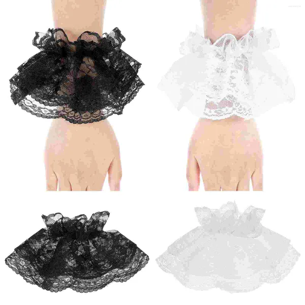 Bracelets à breloques Bague de mariage Lolita Main Manches Style Poignet Gants Dentelle Chemise Dames Mariée Poignets Court