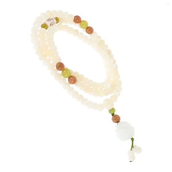 Bracelets de charme Blanc Jade Bodhi Bracelet Bijoux pour femmes Rosaire Perles de graines naturelles